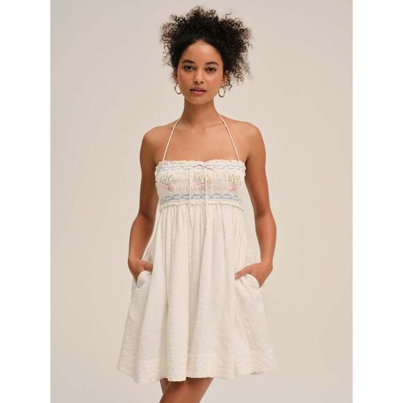 For Love & Lemons Summer Time Mini Dress M / White